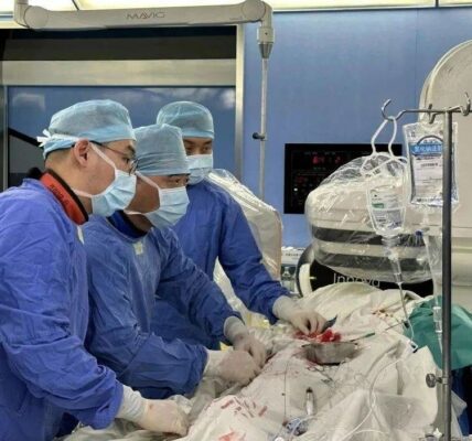 Medical professionals in an operating room
